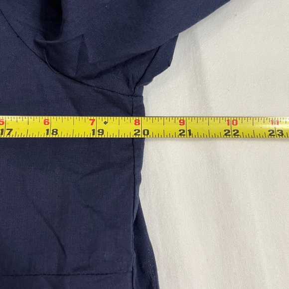 Pomander Place Embroidered Tiered Dress Navy Boho Peasant M NWT - Picture 5 of 9